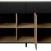 Sideboard Nola Eiche Artisan Nachbildung schwarz B/H/T: ca. 180x90x42 cm – Bild 4