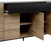 Sideboard Nola Eiche Artisan Nachbildung schwarz B/H/T: ca. 180x90x42 cm – Bild 5