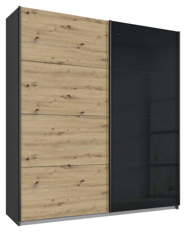 Schwebetürenschrank Quadra grau B/H/T: ca. 180x210x62 cm Schwebetürenschrank Quadra grau B/H/T: ca. 180x210x62 cm – Bild 2