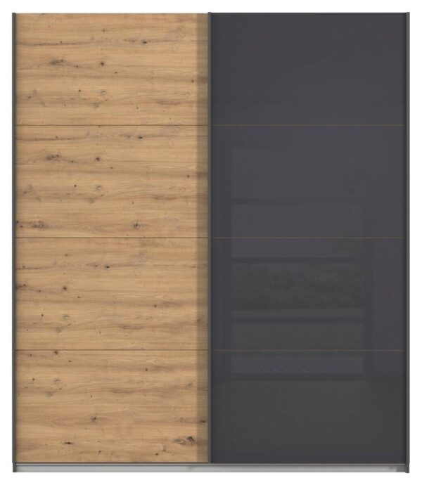 Schwebetürenschrank Quadra grau B/H/T: ca. 180x210x62 cm Schwebetürenschrank Quadra grau B/H/T: ca. 180x210x62 cm – Bild 4