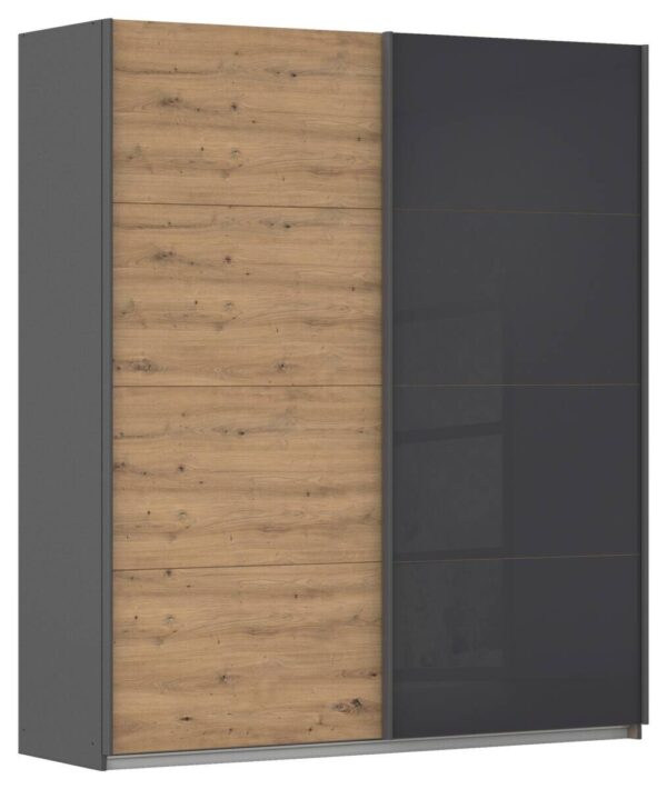 Schwebetürenschrank Quadra grau B/H/T: ca. 180x210x62 cm Schwebetürenschrank Quadra grau B/H/T: ca. 180x210x62 cm – Bild 5