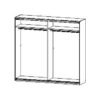Schwebetürenschrank Quadra grau B/H/T: ca. 225x210x62 cm – Bild 2