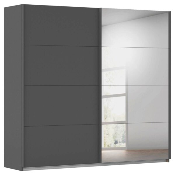 Schwebetürenschrank Quadra grau B/H/T: ca. 225x210x62 cm – Bild 4