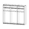 Schwebetürenschrank Quadra Seidengrau B/H/T: ca. 270x229x62 cm Schwebetürenschrank Quadra Seidengrau B/H/T: ca. 270x229x62 cm – Bild 2