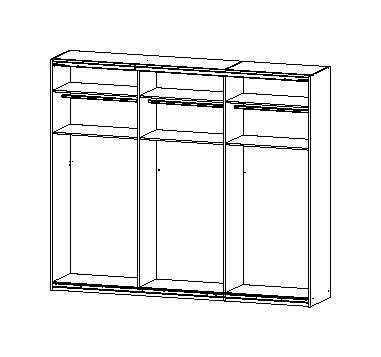 Schwebetürenschrank Quadra Seidengrau B/H/T: ca. 270x229x62 cm Schwebetürenschrank Quadra Seidengrau B/H/T: ca. 270x229x62 cm – Bild 2