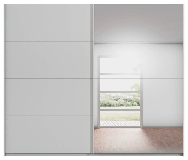 Schwebetürenschrank Quadra Seidengrau B/H/T: ca. 270x229x62 cm Schwebetürenschrank Quadra Seidengrau B/H/T: ca. 270x229x62 cm – Bild 3