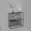 Konsolentisch Chloe schwarz Metall B/H/T: ca. 80x80x27 cm – Bild 5