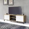 TV-Lowboard Touch Eiche Artisan Nachbildung weiß matt B/H/T: ca. 183x55x40 cm – Bild 3