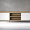 TV-Lowboard Touch Eiche Artisan Nachbildung weiß matt B/H/T: ca. 183x55x40 cm – Bild 4