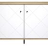 Kommode Touch Eiche Artisan Nachbildung weiß matt B/H/T: ca. 123x76x40 cm – Bild 3