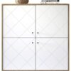 Highboard Touch Eiche Artisan Nachbildung weiß matt B/H/T: ca. 123x136x40 cm – Bild 2