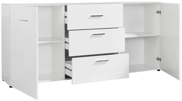 Sideboard Atlanta weiß Hochglanz perlweiß Optik B/H/T: ca. 192x88x40 cm Sideboard Atlanta weiß Hochglanz perlweiß Optik B/H/T: ca. 192x88x40 cm – Bild 2