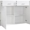 Highboard Atlanta weiß Hochglanz perlweiß Optik B/H/T: ca. 210x111x40 cm Highboard Atlanta weiß Hochglanz perlweiß Optik B/H/T: ca. 210x111x40 cm – Bild 2