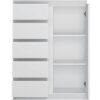 Highboard Fribo Alpinweiß Spanplatte B/H/T: ca. 83x114x40 cm – Bild 2