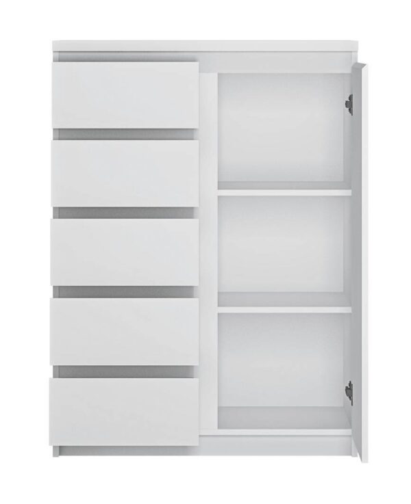 Highboard Fribo Alpinweiß Spanplatte B/H/T: ca. 83x114x40 cm – Bild 2