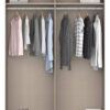 Schwebetürenschrank Quadra Eiche Artisan grau B/H/T: ca. 136x210x57 cm – Bild 2