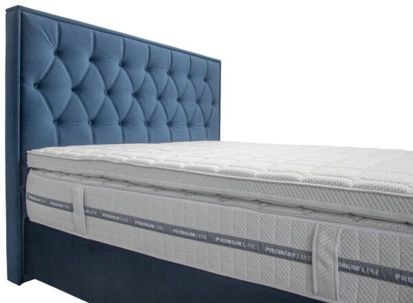 Boxspringbett Lydia blau Liegefläche B/L: ca. 200x200 cm – Bild 4