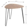 Beistelltisch Eiche Nachbildung schwarz B/H/T: ca. 40x40x43 cm Beistelltisch Eiche Nachbildung schwarz B/H/T: ca. 40x40x43 cm – Bild 5
