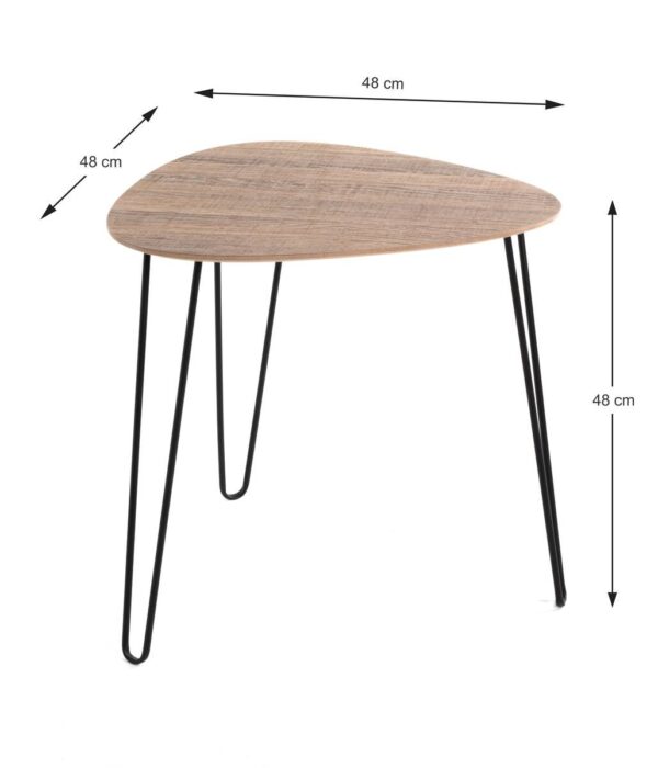 Beistelltisch Eiche Nachbildung schwarz B/H/T: ca. 40x40x43 cm Beistelltisch Eiche Nachbildung schwarz B/H/T: ca. 40x40x43 cm – Bild 5