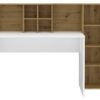 Schreibtisch weiß Eiche Artisan Nachbildung B/H/T: ca. 158x116x66 cm – Bild 5