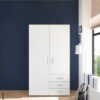 Kleiderschrank Harry weiß B/H/T: ca. 100x177x50 cm – Bild 3