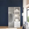 Kleiderschrank Harry weiß B/H/T: ca. 100x177x50 cm – Bild 4