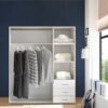 Kleiderschrank Harry weiß B/H/T: ca. 150x177x50 cm – Bild 3