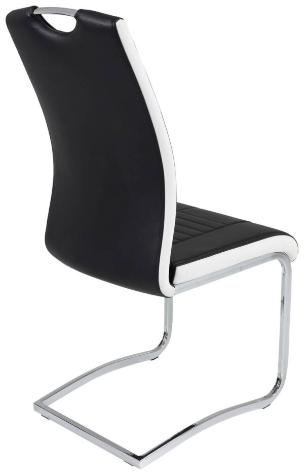 Schwingstuhl Tabea 4er Set schwarz weiß Kunstleder Kunstleder B/H/T: ca. 43x99x61 cm – Bild 4