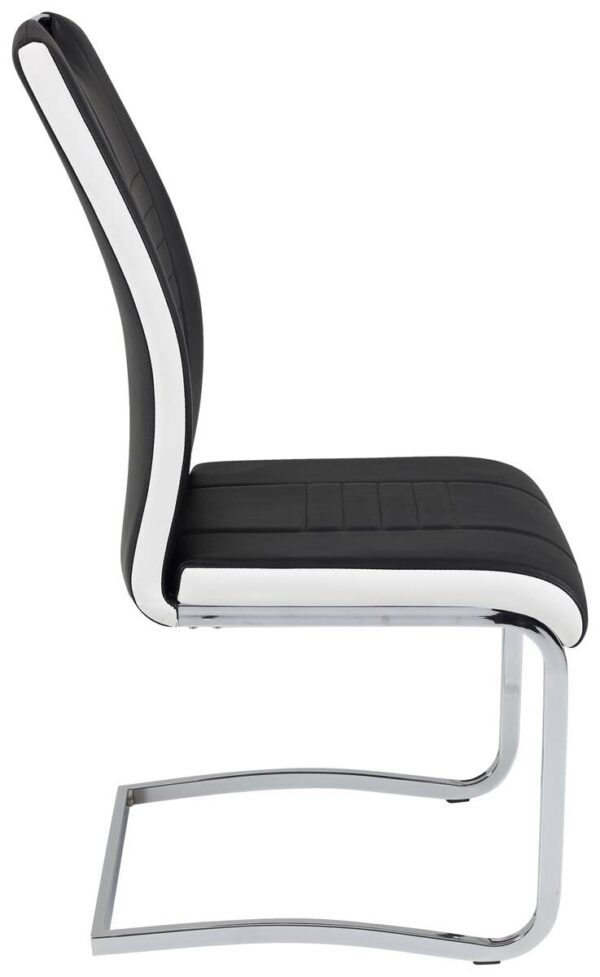 Schwingstuhl Tabea 2er Set schwarz weiß Kunstleder Kunstleder B/H/T: ca. 43x99x61 cm – Bild 4