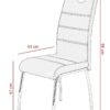 Stuhl Susi 4er Set grau Kunstleder B/H/T: ca. 44x98x61 cm – Bild 2