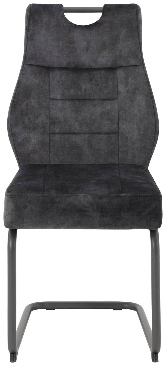 Schwingstuhl Linda 2er Set anthrazit Vintage Microfaser B/H/T: ca. 47x99x61 cm – Bild 4