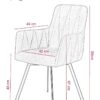 Stuhl Gesa 2er Set anthrazit Vintage Microfaser B/H/T: ca. 56x88x64 cm – Bild 2