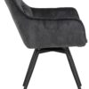 Stuhl Florentina 2er Set anthrazit Vintage Samtoptik B/H/T: ca. 49x84x63 cm Stuhl Florentina 2er Set anthrazit Vintage Samtoptik B/H/T: ca. 49x84x63 cm – Bild 4