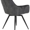 Stuhl Florentina 2er Set anthrazit Vintage Samtoptik B/H/T: ca. 49x84x63 cm Stuhl Florentina 2er Set anthrazit Vintage Samtoptik B/H/T: ca. 49x84x63 cm – Bild 5