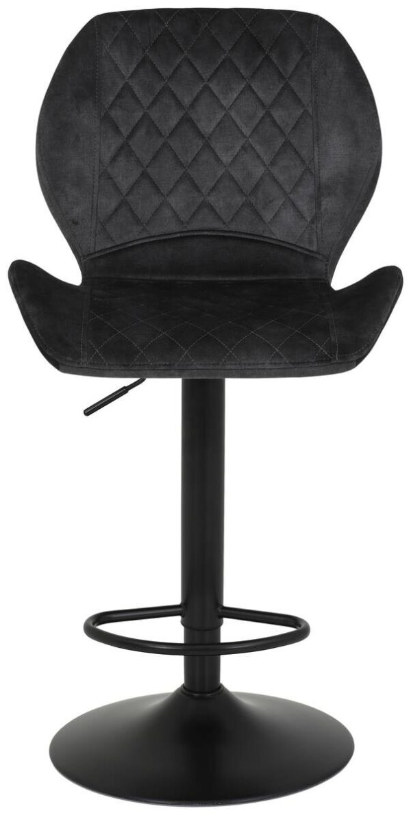 Barhocker Laila 2er Set anthrazit Vintage Microfaser B/H/T: ca. 42x117x51 cm – Bild 3