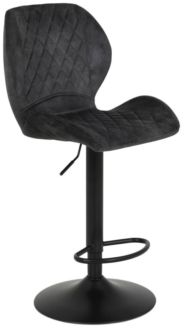 Barhocker Laila 2er Set anthrazit Vintage Microfaser B/H/T: ca. 42x117x51 cm – Bild 4
