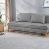 Schlafsofa grau Microfaser B/H/T: ca. 198x87x92 cm Schlafsofa grau Microfaser B/H/T: ca. 198x87x92 cm – Bild 3