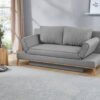 Schlafsofa grau Microfaser B/H/T: ca. 198x87x92 cm Schlafsofa grau Microfaser B/H/T: ca. 198x87x92 cm – Bild 4