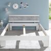 Futonbett Lyon weiß Beton Optik Liegefläche B/L: ca. 140x200 cm – Bild 3