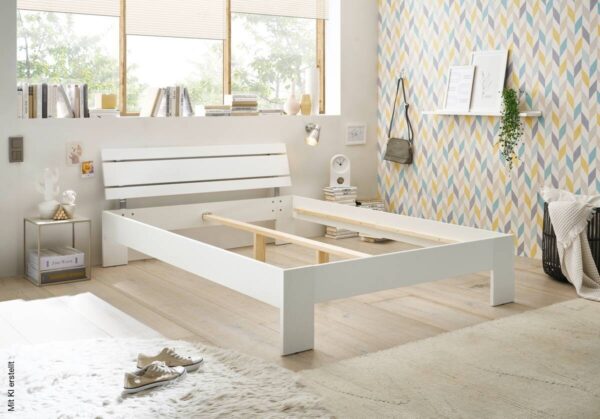 Futonbett Brest weiß Liegefläche B/L: ca. 100x200 cm – Bild 3