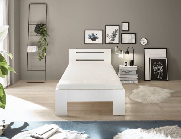 Futonbett Cannes weiß Liegefläche B/L: ca. 90x200 cm – Bild 2
