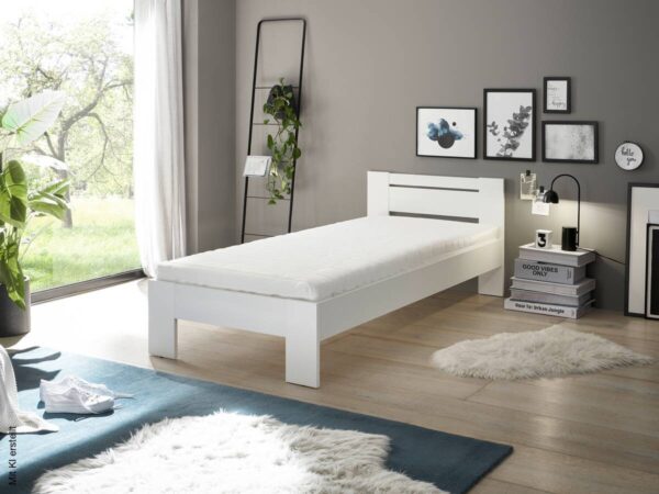 Futonbett Cannes weiß Liegefläche B/L: ca. 90x200 cm – Bild 3
