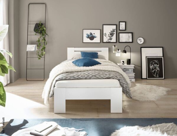 Futonbett Cannes weiß Liegefläche B/L: ca. 90x200 cm – Bild 4