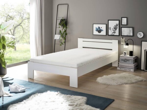 Futonbett Cannes weiß Liegefläche B/L: ca. 120x200 cm – Bild 2