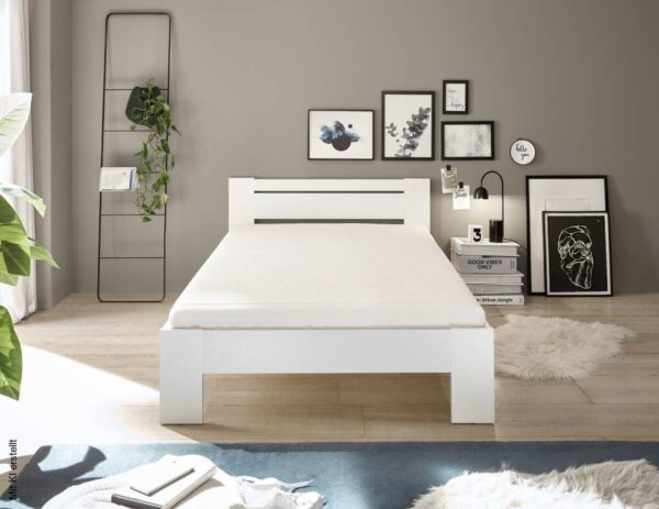 Futonbett Cannes weiß Liegefläche B/L: ca. 120x200 cm – Bild 3