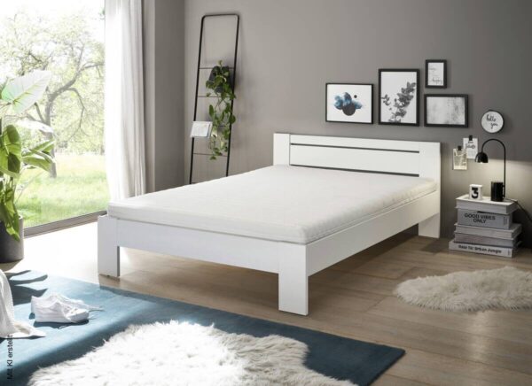 Futonbett Cannes weiß Liegefläche B/L: ca. 140x200 cm – Bild 3