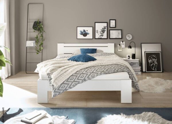 Futonbett Cannes weiß Liegefläche B/L: ca. 140x200 cm – Bild 5
