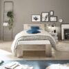 Futonbett Cannes Eiche San-Remo Nachbildung Liegefläche B/L: ca. 90x200 cm – Bild 2