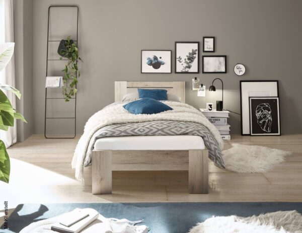 Futonbett Cannes Eiche San-Remo Nachbildung Liegefläche B/L: ca. 90x200 cm – Bild 2