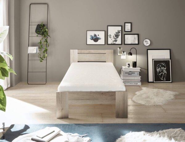 Futonbett Cannes Eiche San-Remo Nachbildung Liegefläche B/L: ca. 90x200 cm – Bild 3